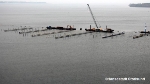 Die Baustelle Wasserwanderrastplatz Ostmole zwischen Stralsund und der Insel Dänholm Ende Oktober letzten Jahres