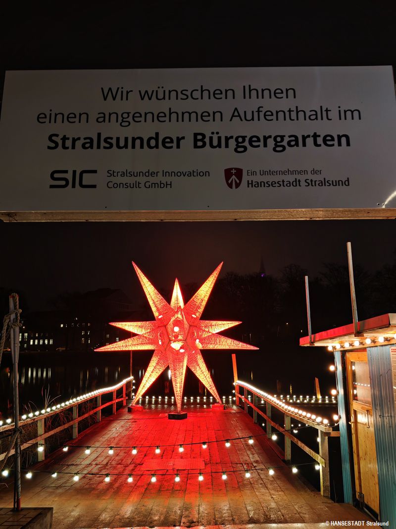 Winterzauber im Bürgergarten - Ein weiterer Stern für Stralsund