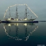 Spiegelung illuminierte Gorch Fock (I)