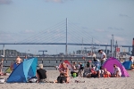 Stralsunds strandbad med Rügenbron